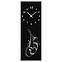 Wanduhr Glassclock 20x60 GC105 Black Motor GL-137122