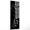 Wanduhr Glassclock 20x60 GC105 Black Motor GL-137122,2