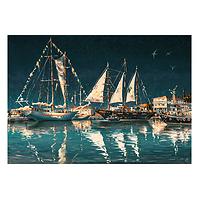 Bild Canvas 60x80 ST658 Night Ships CA-13935