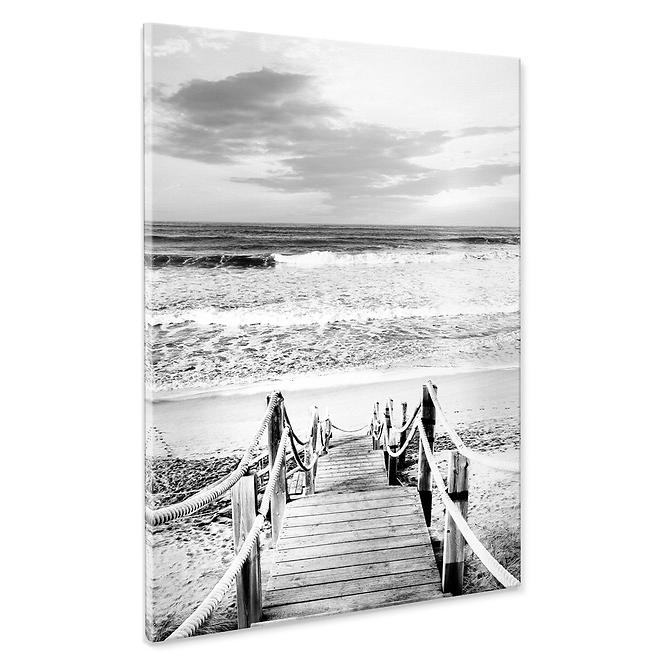Bild Canvas 60x80 ST661 B&W Sea CA-13938