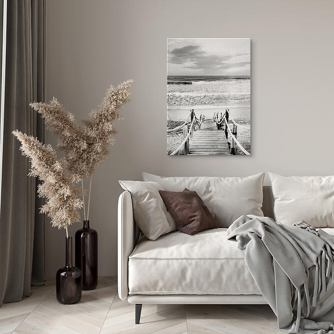 Bild Canvas 60x80 ST661 B&W Sea CA-13938