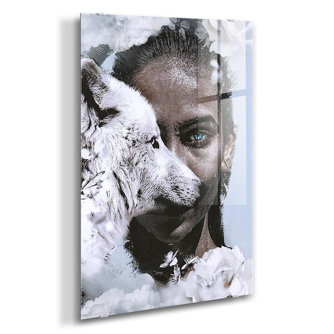Bild Glasspik 80x120 GL442 Wolf Women GL-13476