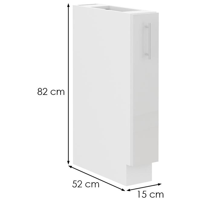 36ZL+KUCHYŇ. SKŘÍŇKA LARA 15D CARGO BB MDF BÍLÁ LESK,2