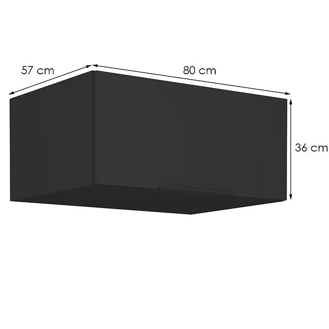 Küchenschrank Siena schwarze Matte 80 Nagu-36 1f