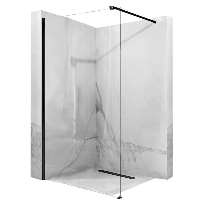 Duschwand Walk-in Aero Rea K6599 120x195 black