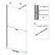 Duschwand Walk-in Aero Rea K7580 80x195 black,2