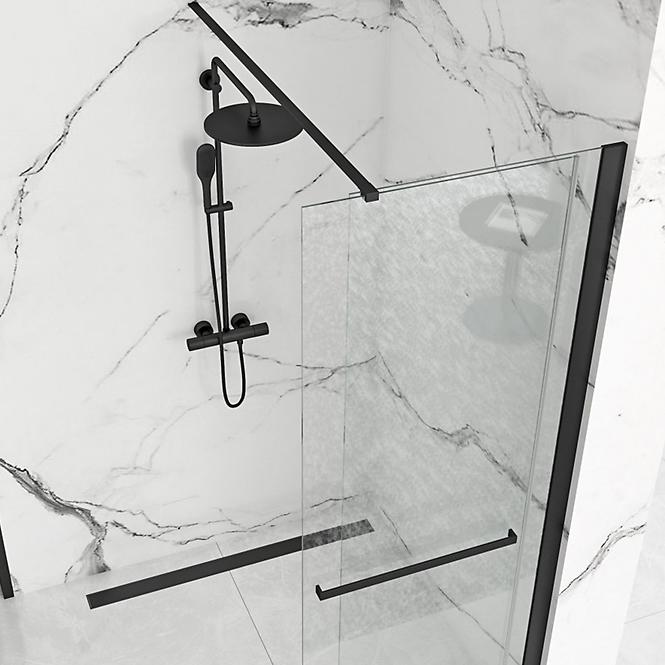 Duschwand Walk-in Cortis Rea K8880 120x200 black