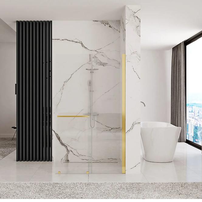 Duschwand Walk-in Cortis Rea K8484 100x200 gold