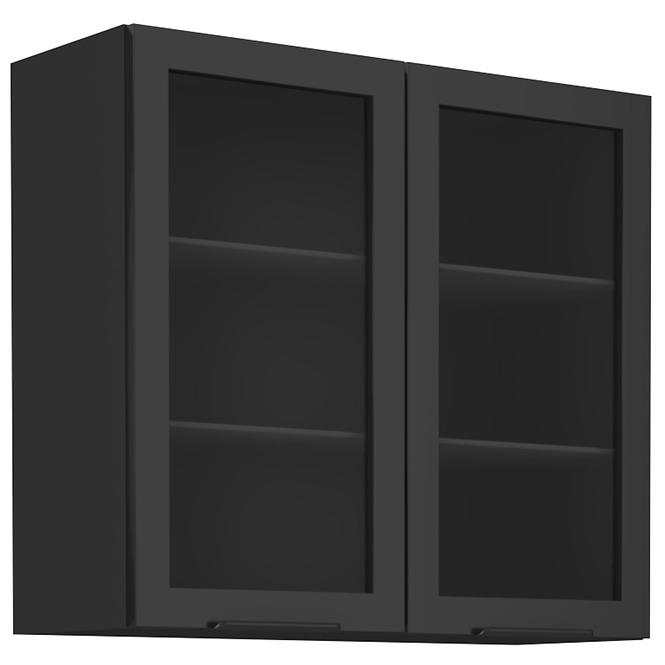Küchenschrank Siena schwarze Matte 80gs-72 2f