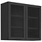 Küchenschrank Siena schwarze Matte 80gs-72 2f