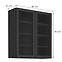 Küchenschrank Siena schwarze Matte 80gs-90 2f,2
