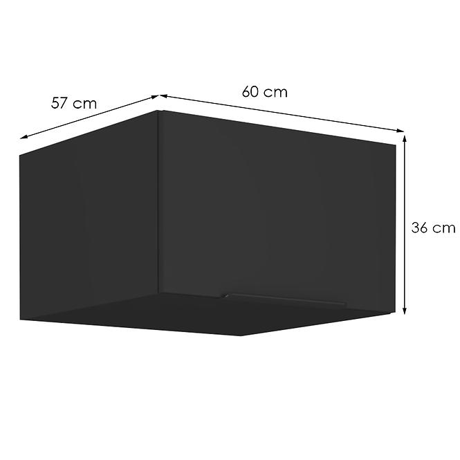 Küchenschrank Siena schwarze Matte 60 Nagu-36 1f