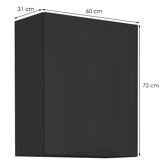Küchenschrank Siena schwarze Matte 60g-72 1f