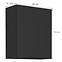 Küchenschrank Siena schwarze Matte 60g-72 1f,2