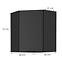 Küchenschrank Siena schwarze Matte 60x60 Gn-72 1f (45°),2