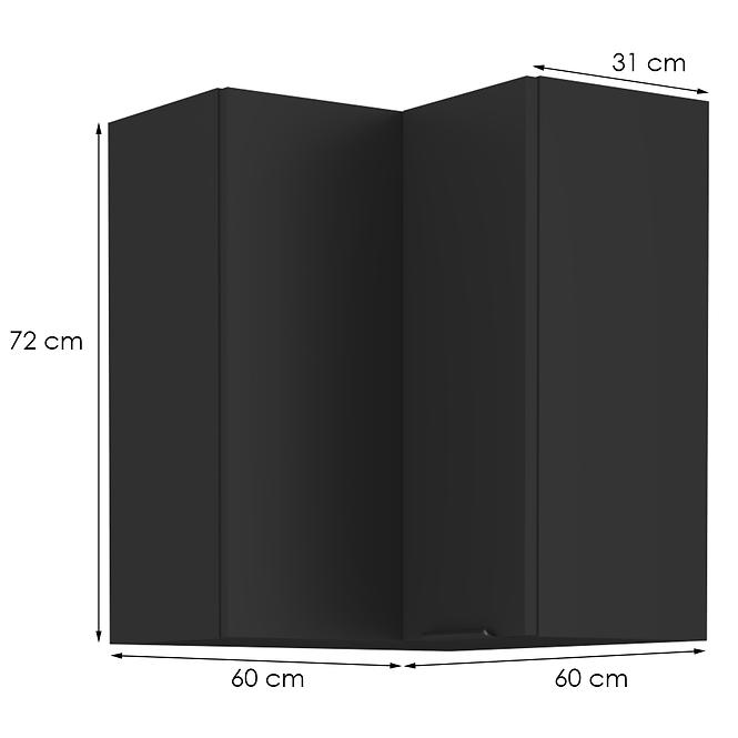 Küchenschrank Siena schwarze Matte 60x60 Gn-72 1f (90°)