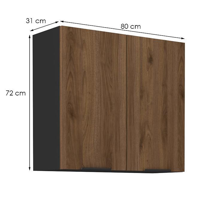 Küchenschrank Monza nuss okapi 80g-72 2f