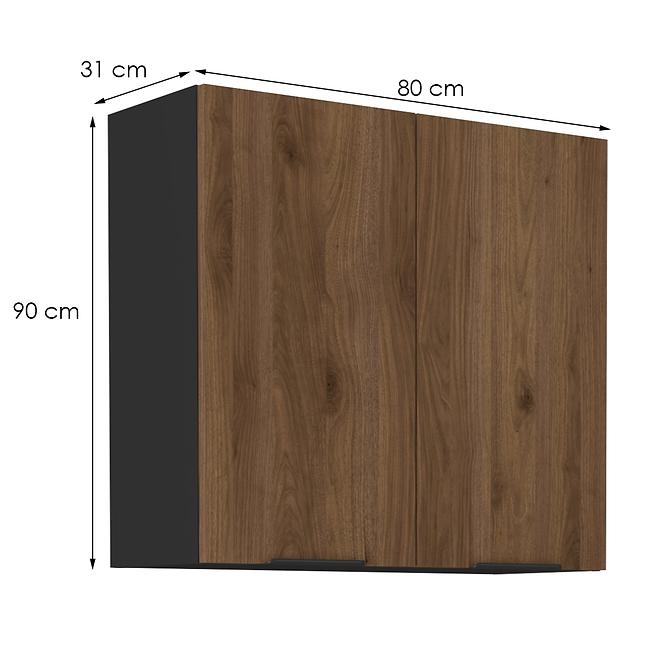 Küchenschrank Monza nuss okapi 80g-90 2f