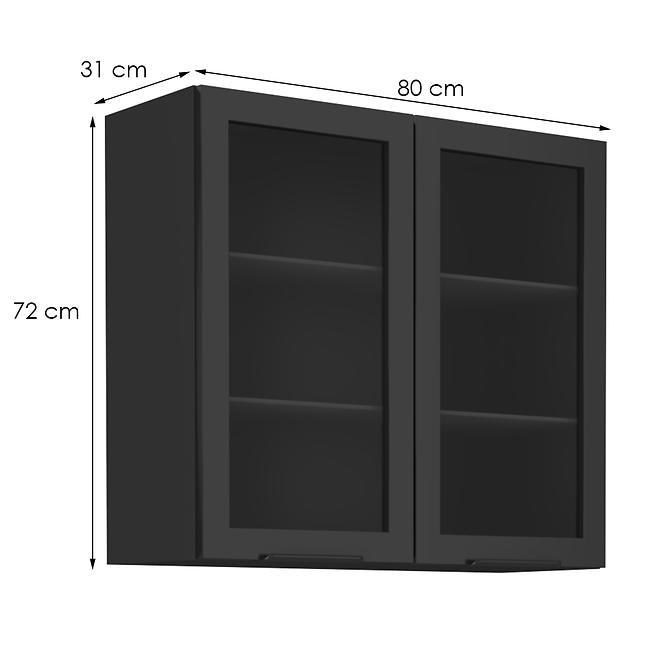 Küchenschrank Monza nuss okapi 80gs-72 2f