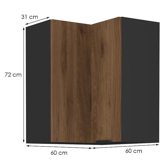 Küchenschrank Monza nuss okapi 60x60 Gn-72 1f (90°)