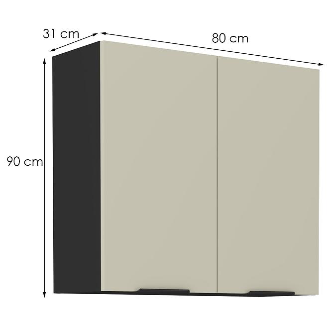 Küchenschrank Arona cashmere 80g-90 2f