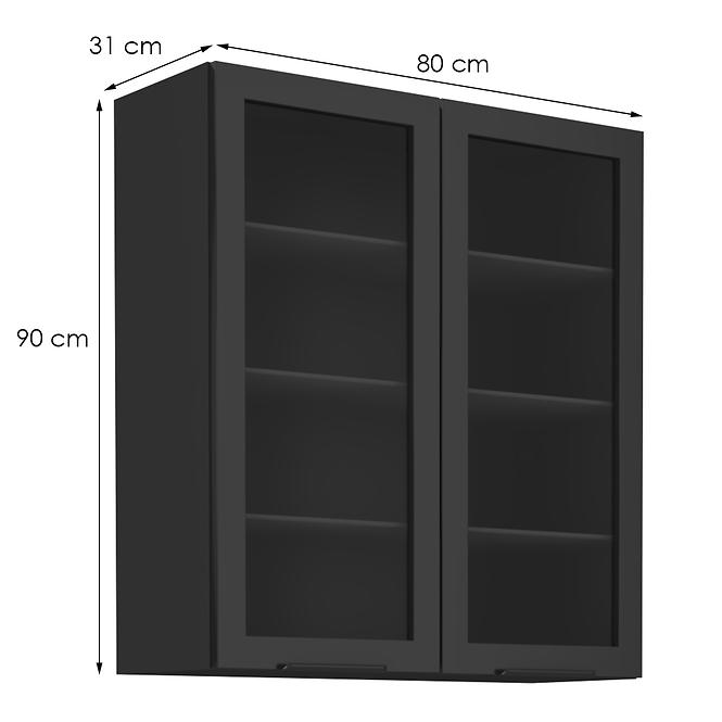 Küchenschrank Arona cashmere 80gs-90 2f