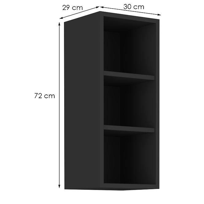 Küchenschrank Siena/Monza/Arona schwarze Matte 30g-72 Otw