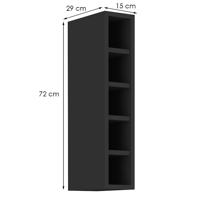 Küchenschrank Siena/Monza/Arona schwarze Matte 15g-72 Otw