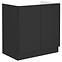 Küchenschrank Siena schwarze Matte 80zl 2f bb