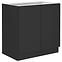 Küchenschrank Siena schwarze Matte 80d 2f bb