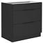 Küchenschrank Siena schwarze Matte 80d 3s bb