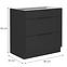 Küchenschrank Siena schwarze Matte 80d 3s bb,2