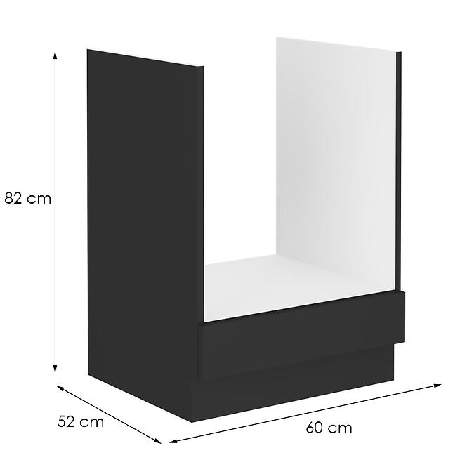 Küchenschrank Siena schwarze Matte 60dg bb