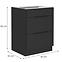 Küchenschrank Siena schwarze Matte 60d 3s bb,2