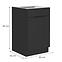 Küchenschrank Siena schwarze Matte 50d 1f 1s bb,2