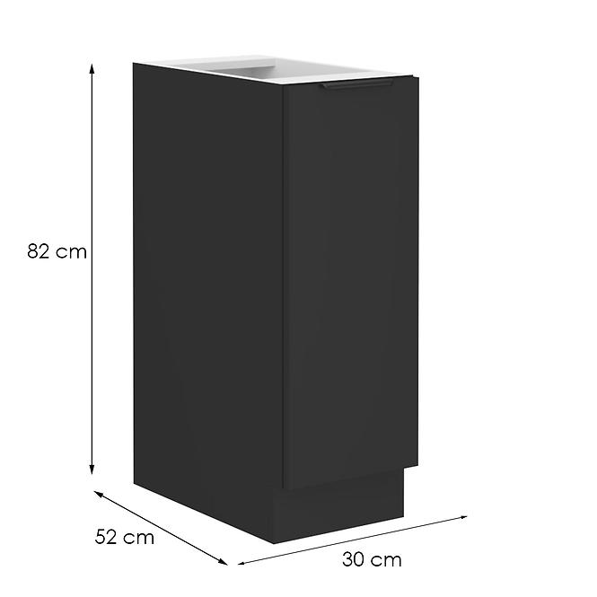 Küchenschrank Siena schwarze Matte 30d Cargo bb