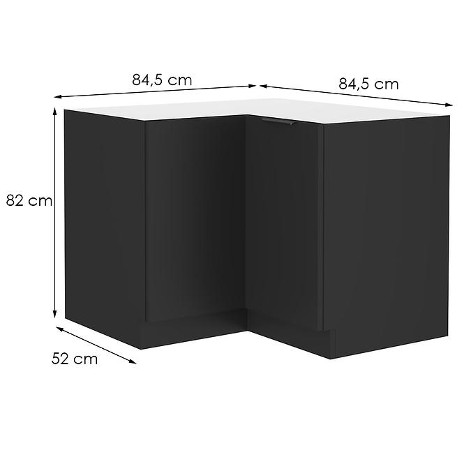Küchenschrank Siena schwarze Matte 90x90 Dn 2f bb