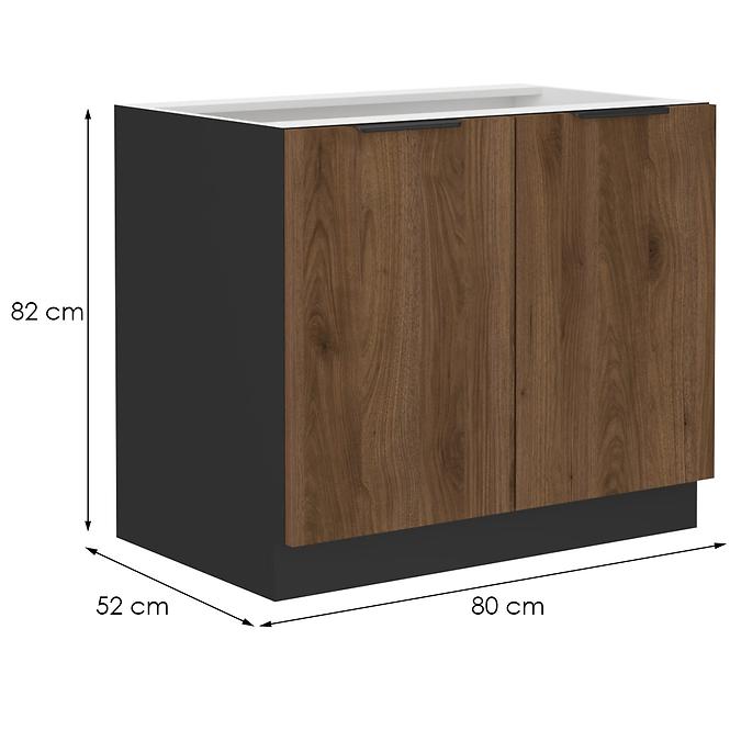 Küchenschrank Monza nuss okapi 80d 2f bb