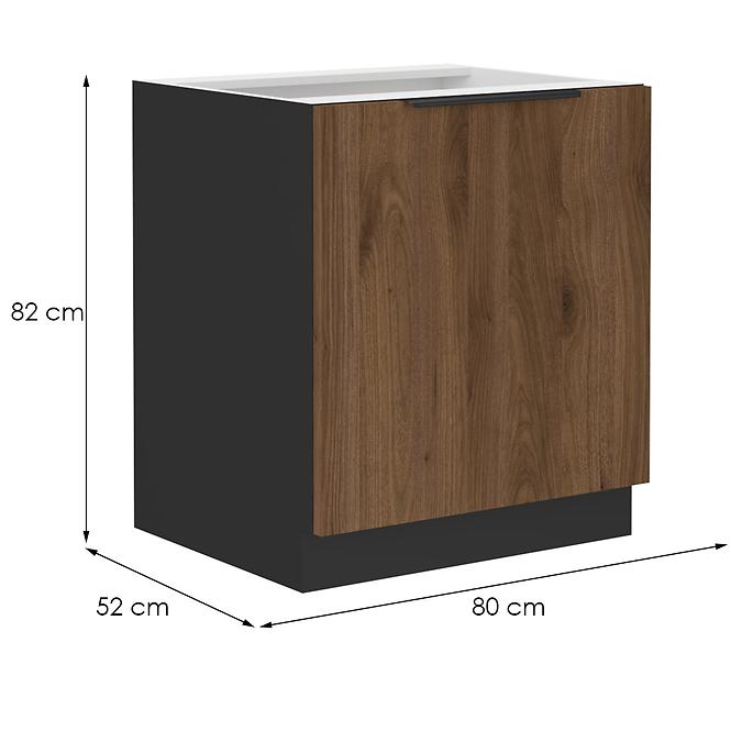 Küchenschrank Monza nuss okapi 60d 1f bb