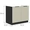Küchenschrank Arona cashmere 80zl 2f bb,2