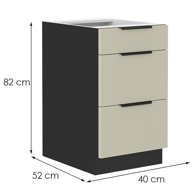 Küchenschrank Arona cashmere 40d 3s bb,2