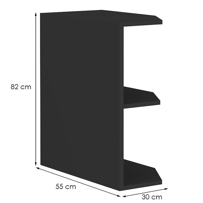 Küchenschrank Siena/Monza/Arona schwarze Matte 30d Zak bb
