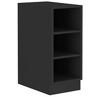 Küchenschrank Siena/Monza/Arona schwarze Matte 30d Otw bb