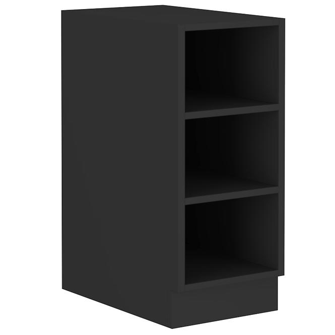 Küchenschrank Siena/Monza/Arona schwarze Matte 30d Otw bb