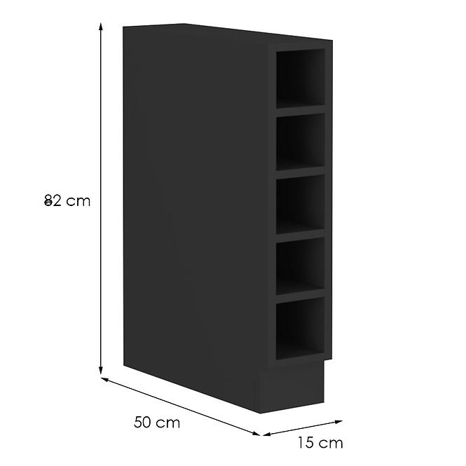 Küchenschrank Siena/Monza/Arona schwarze Matte 15d Otw bb