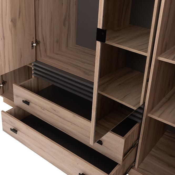 Schrank Allmo AL16 helle estana-Eiche/Anthrazit