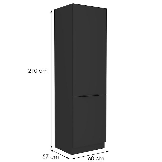 Küchenschrank Siena schwarze Matte 60dk-210 2f