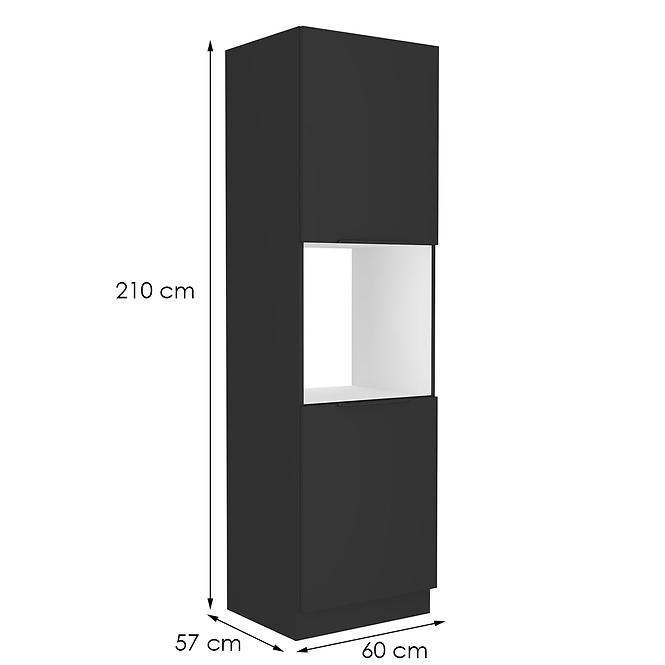 Küchenschrank Siena schwarze Matte 60dp-210 2f
