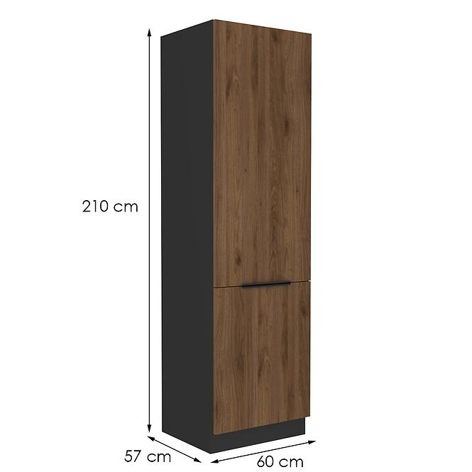 Küchenschrank Monza nuss okapi 60lo-210 2f,2