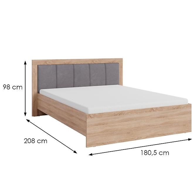 Bett Smart SR6 160 Sonoma-Eiche/Weiß